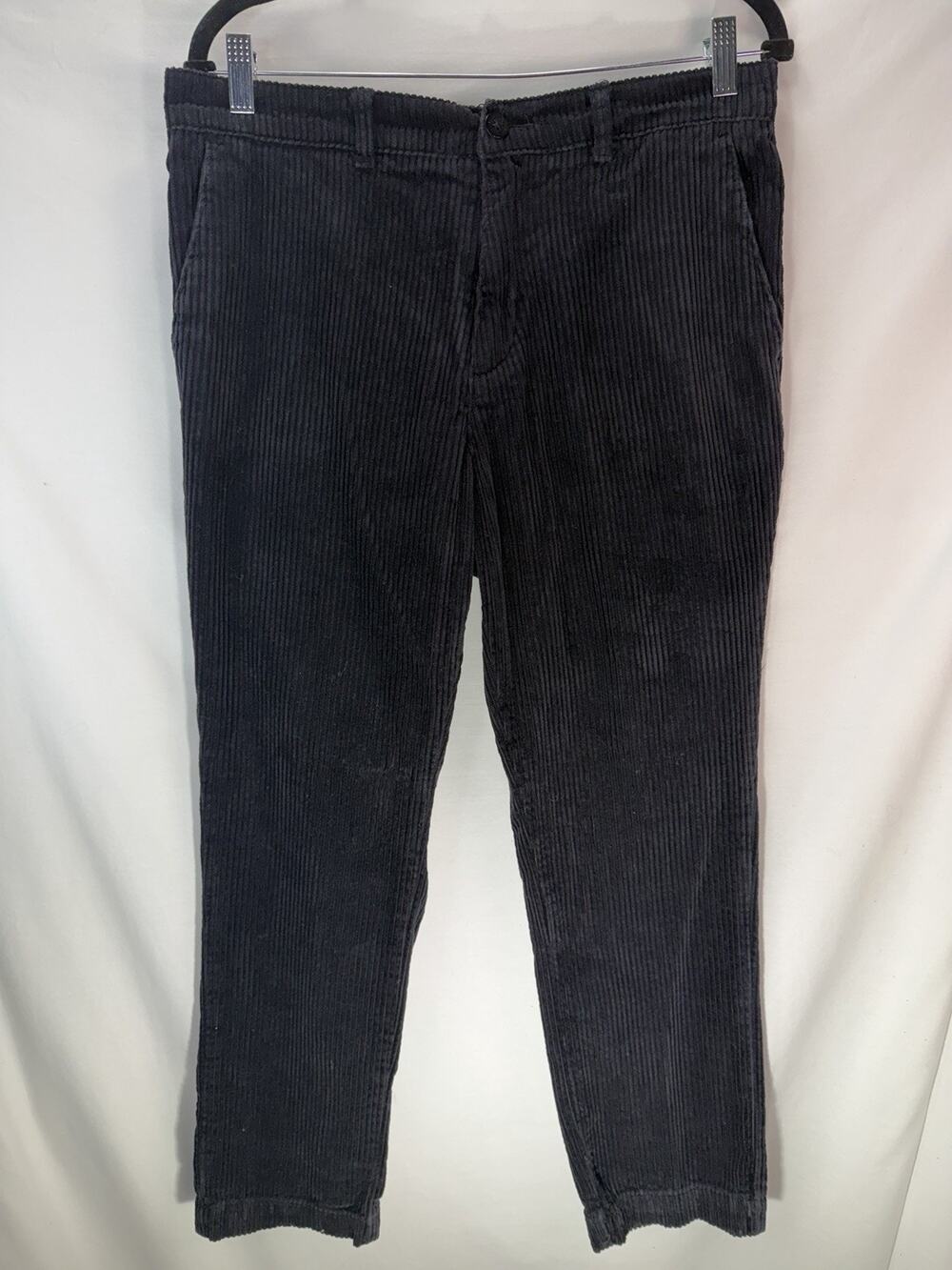 PacSun Black Corduroy Slim Chino Straight Casual Pants Men's 32x27